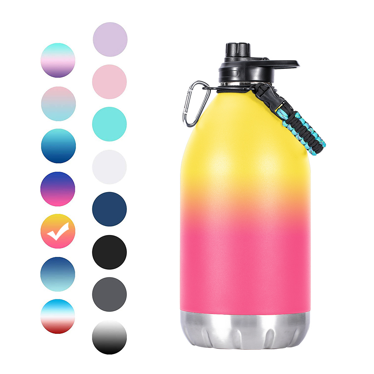 H69780 128oz Stainless Steel Water Bottle